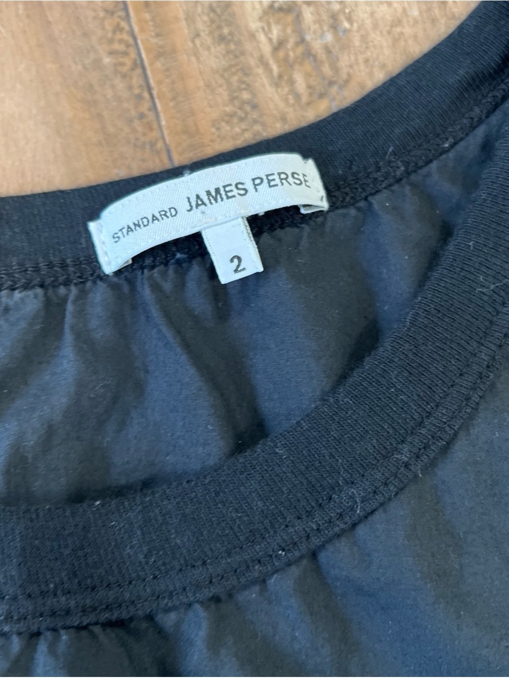 Standard James Perse Black Sleeveless Pocket Front Dress Pullover Size 2 Medium - Picture 2 of 8